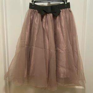 Pink tulle skirt with lining